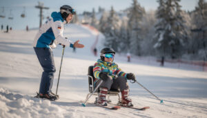 découvrez nos conseils pratiques pour apprendre le ski en fauteuil roulant en toute sécurité, même en tant que débutant, et profitez pleinement de la montagne.